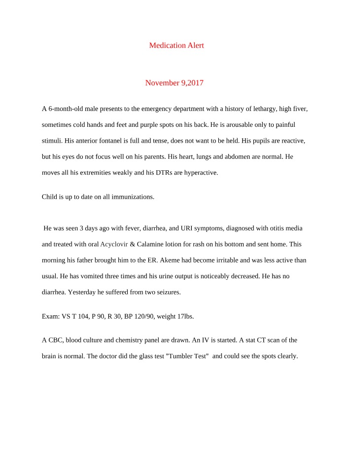 Case Study - Medication Alert