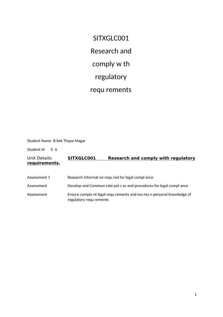 Regulatory Requirements Research for Legal Compliance