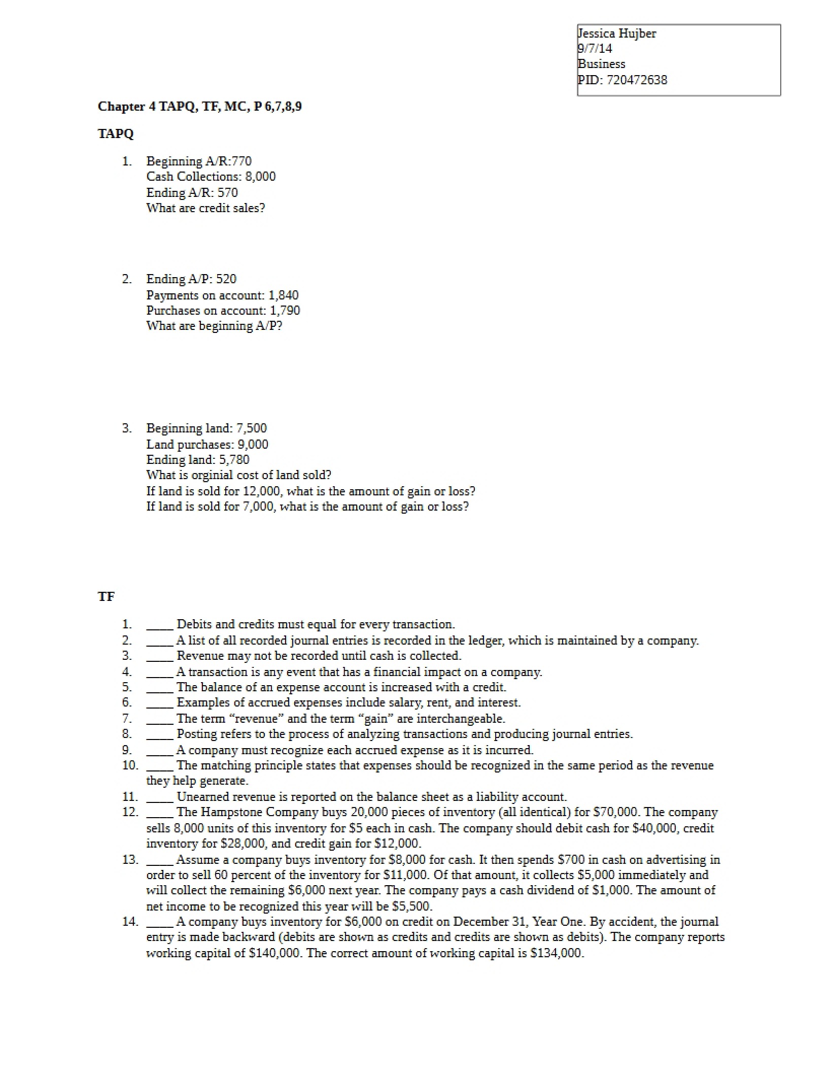 Management Accounting Chapter Four