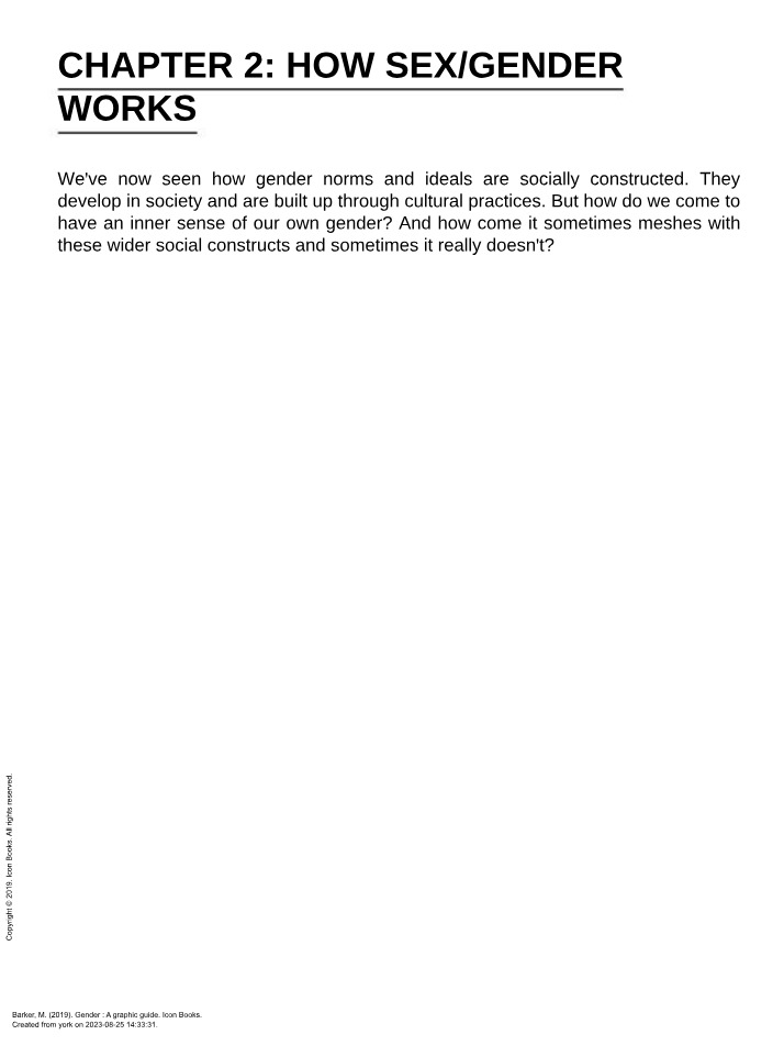 Exploring Sex and Gender Constructs