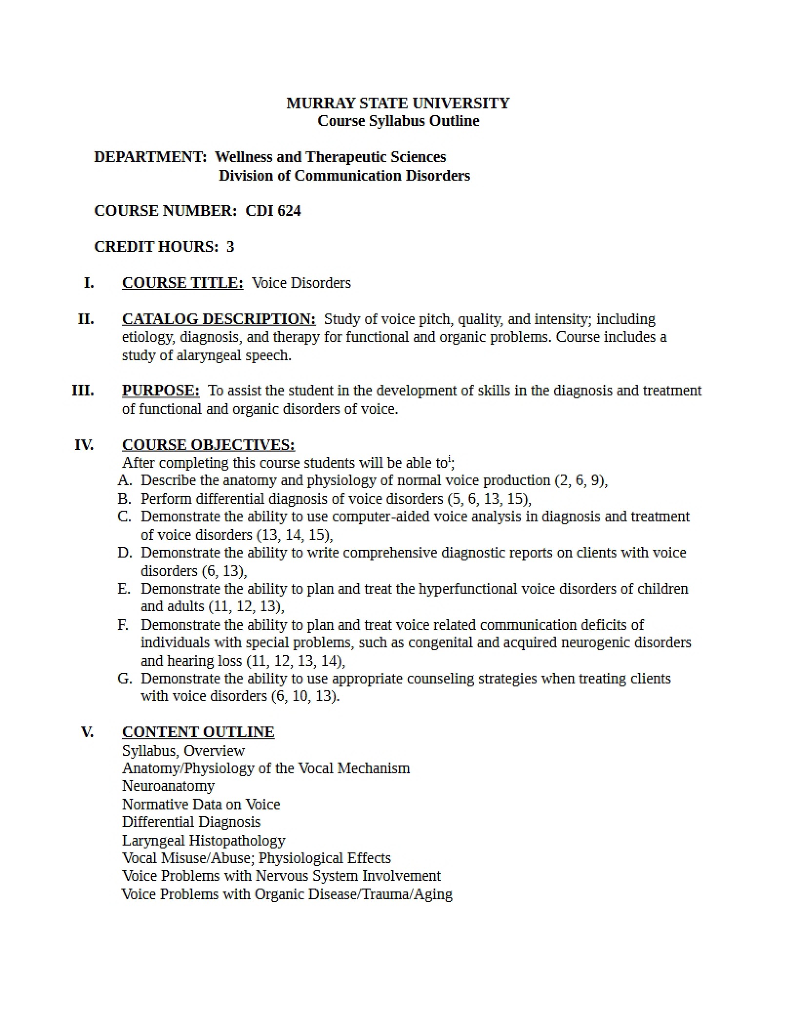 Syllabus - CDI 624