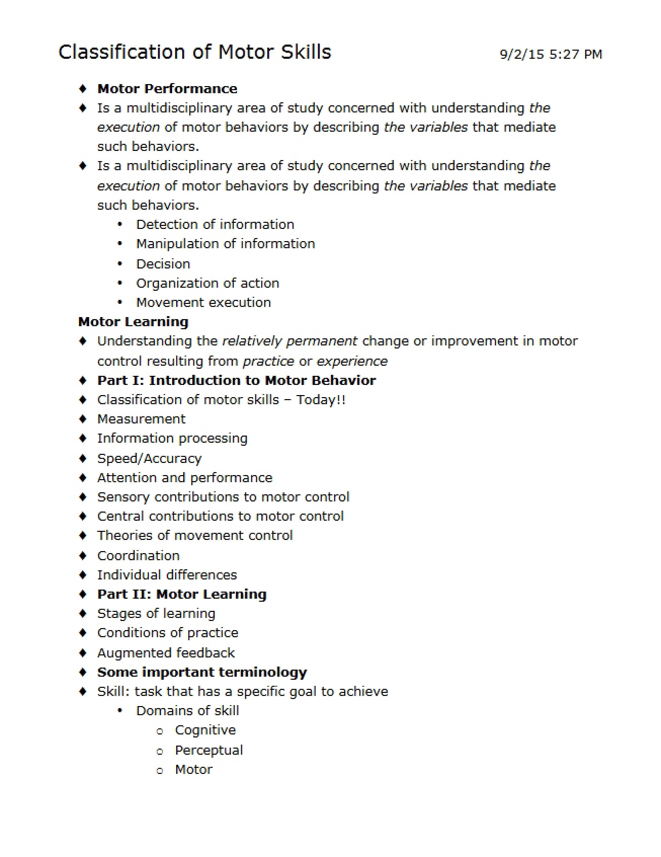 Lecture Notes for Unit 1