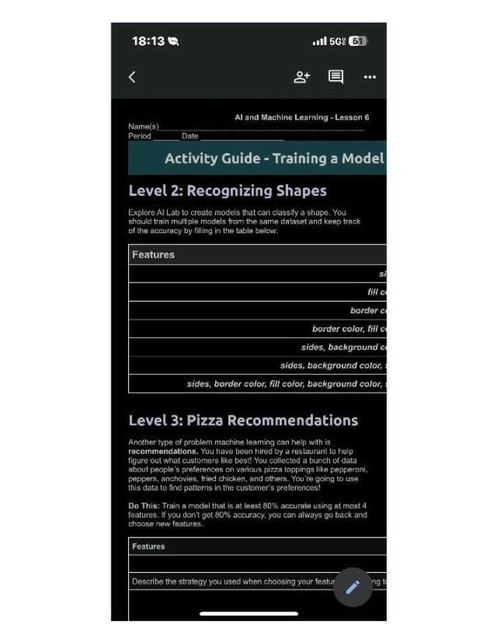 Activity Guide - Recognizing Shapes and Making Pizza