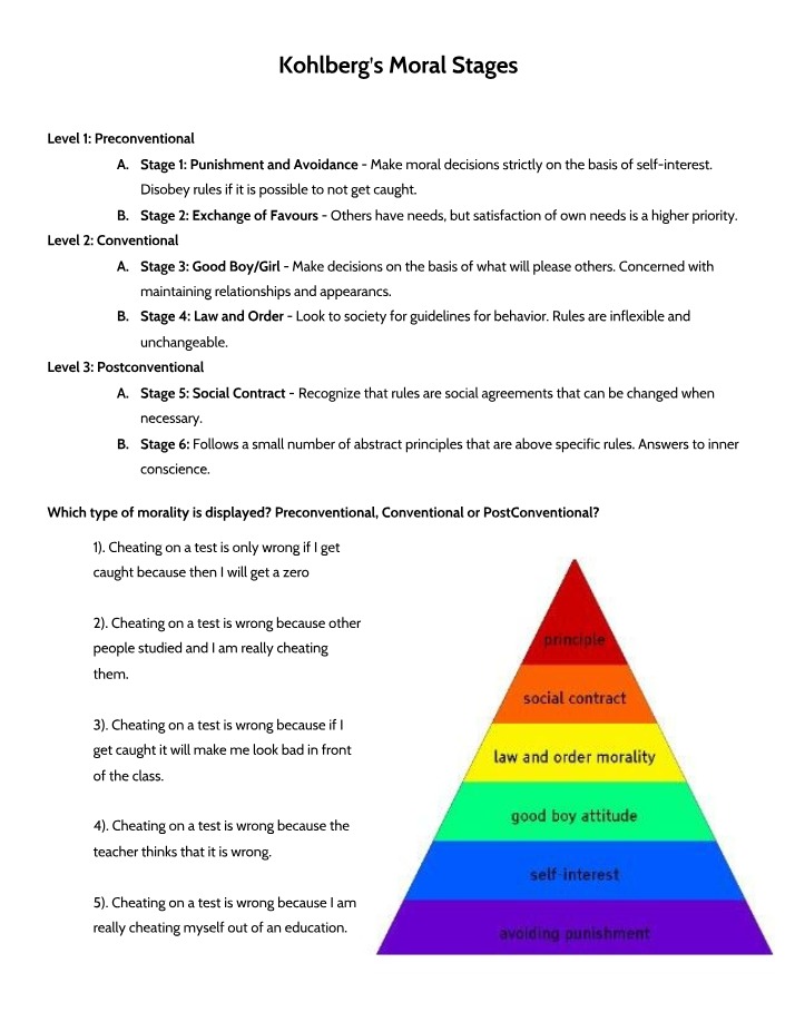 Kohlberg's Stages of Moral Development
