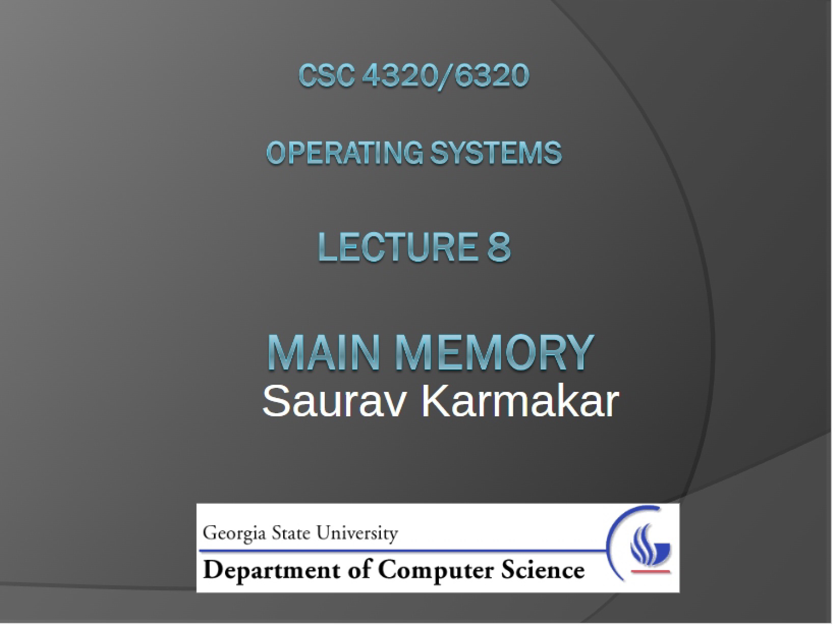 Operating Systems Lecture 08