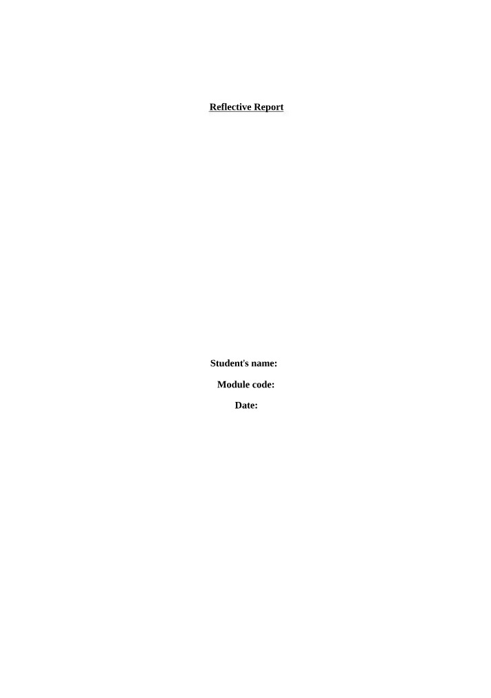 Climate Change Campaign Reflective Report