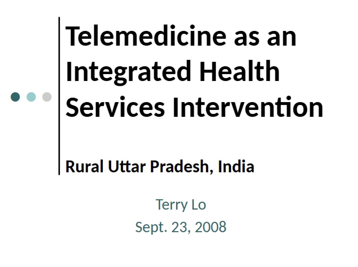 Integrated Health Services Intervention Telemedicine