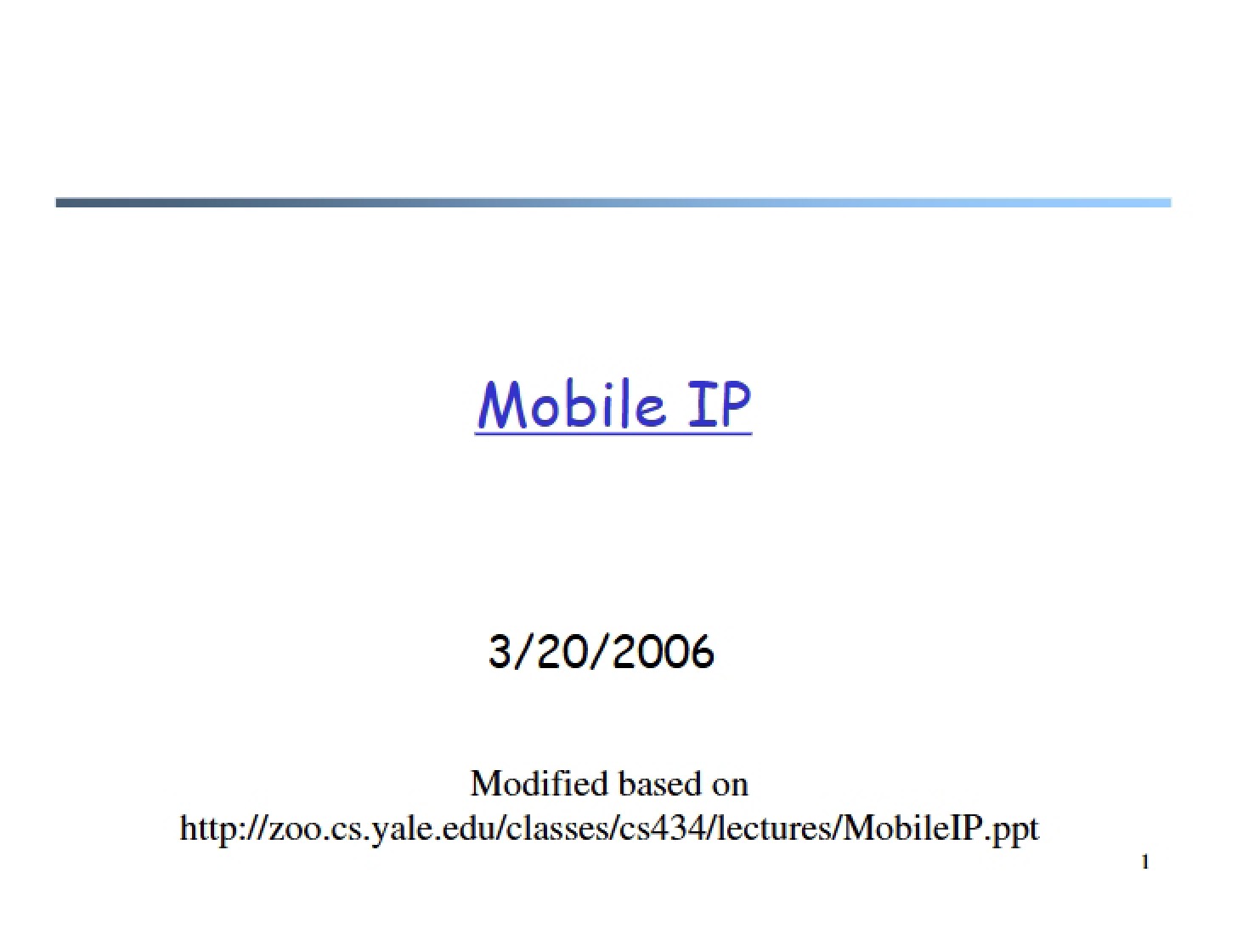 IP for Mobile Systems