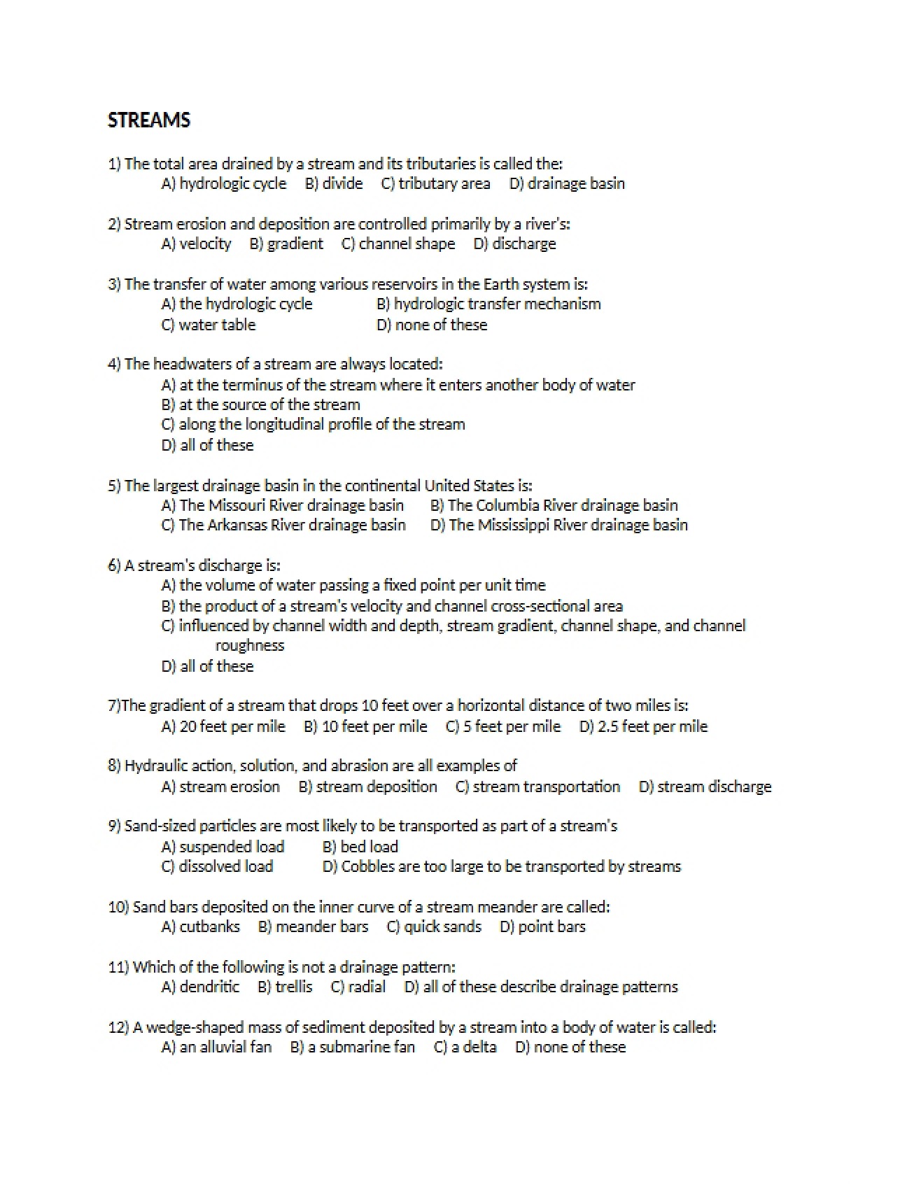 Overview of the Subject of Streams