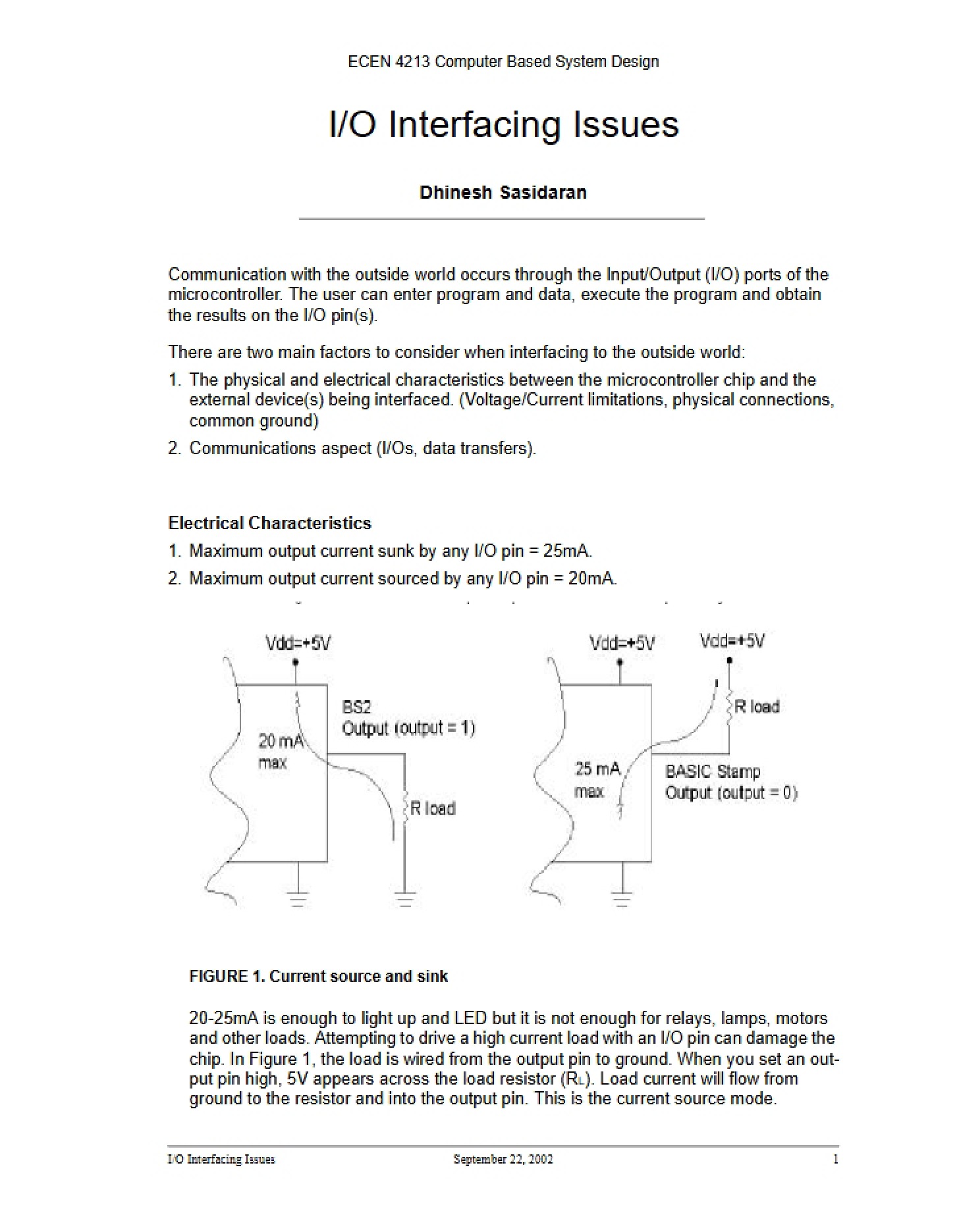 Interfacing Issues (InputOutput)