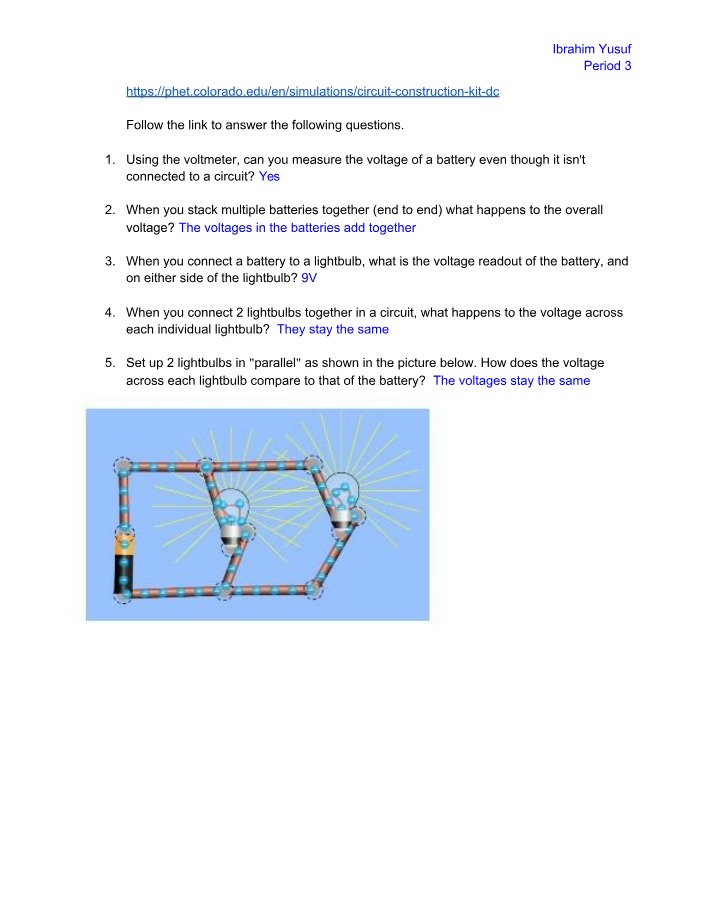 Circuit Construction and Voltage Measurement