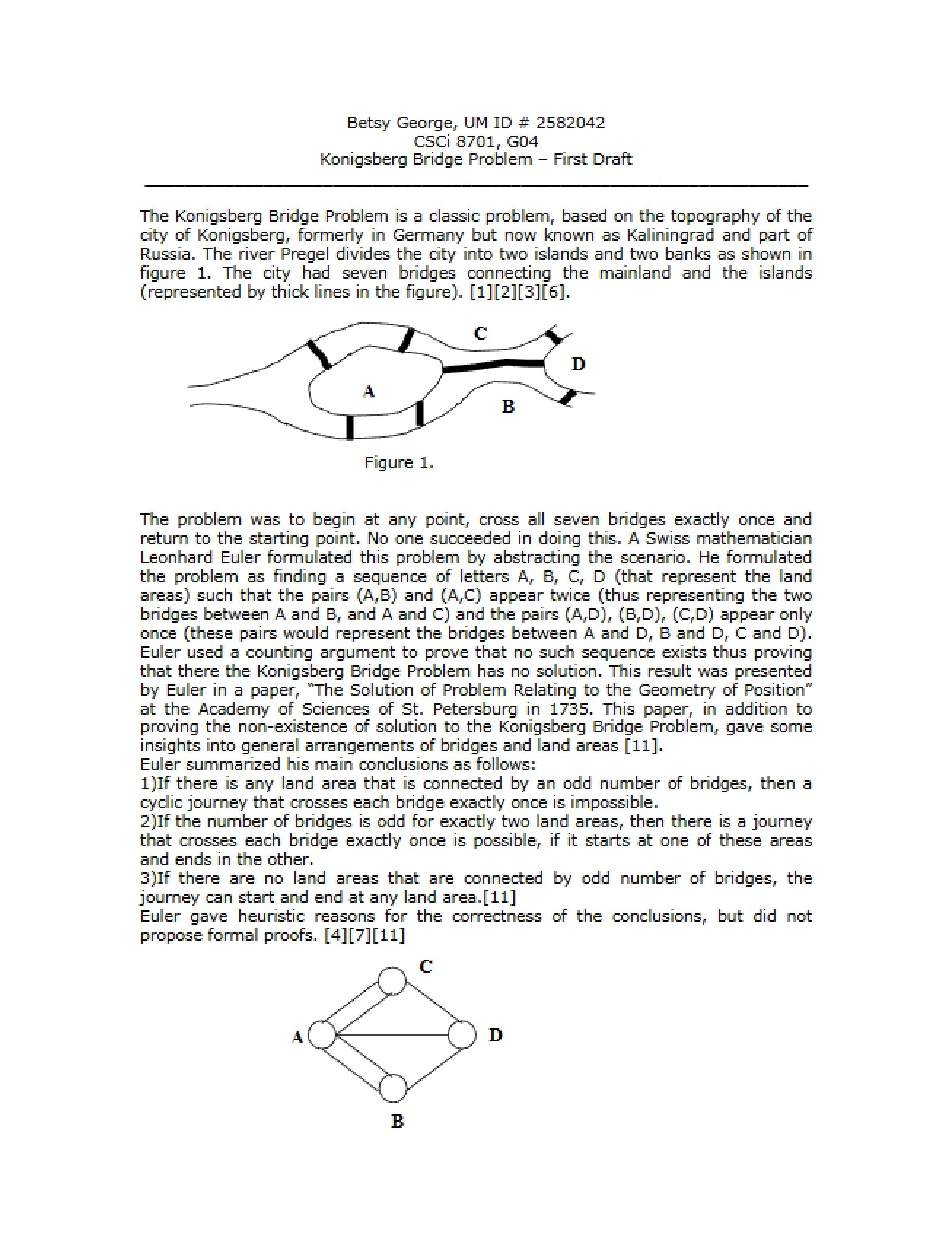 Problem of the Konigsberg Bridge