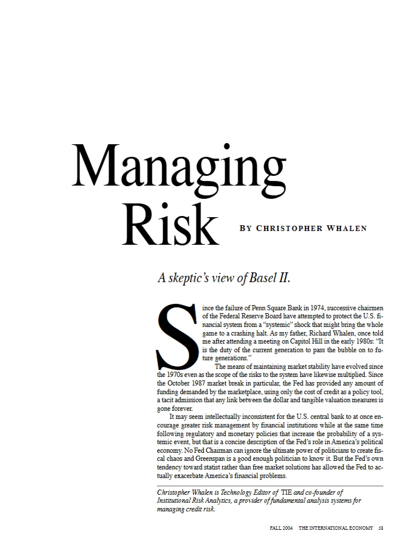 Risk Management Techniques