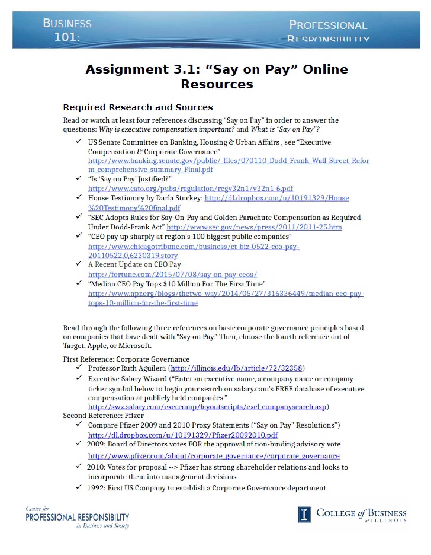 Online Resources Assignment 3.1