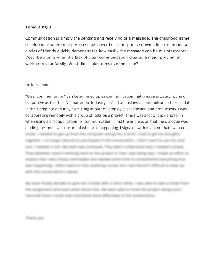 Topic 2 Discussion Question 1