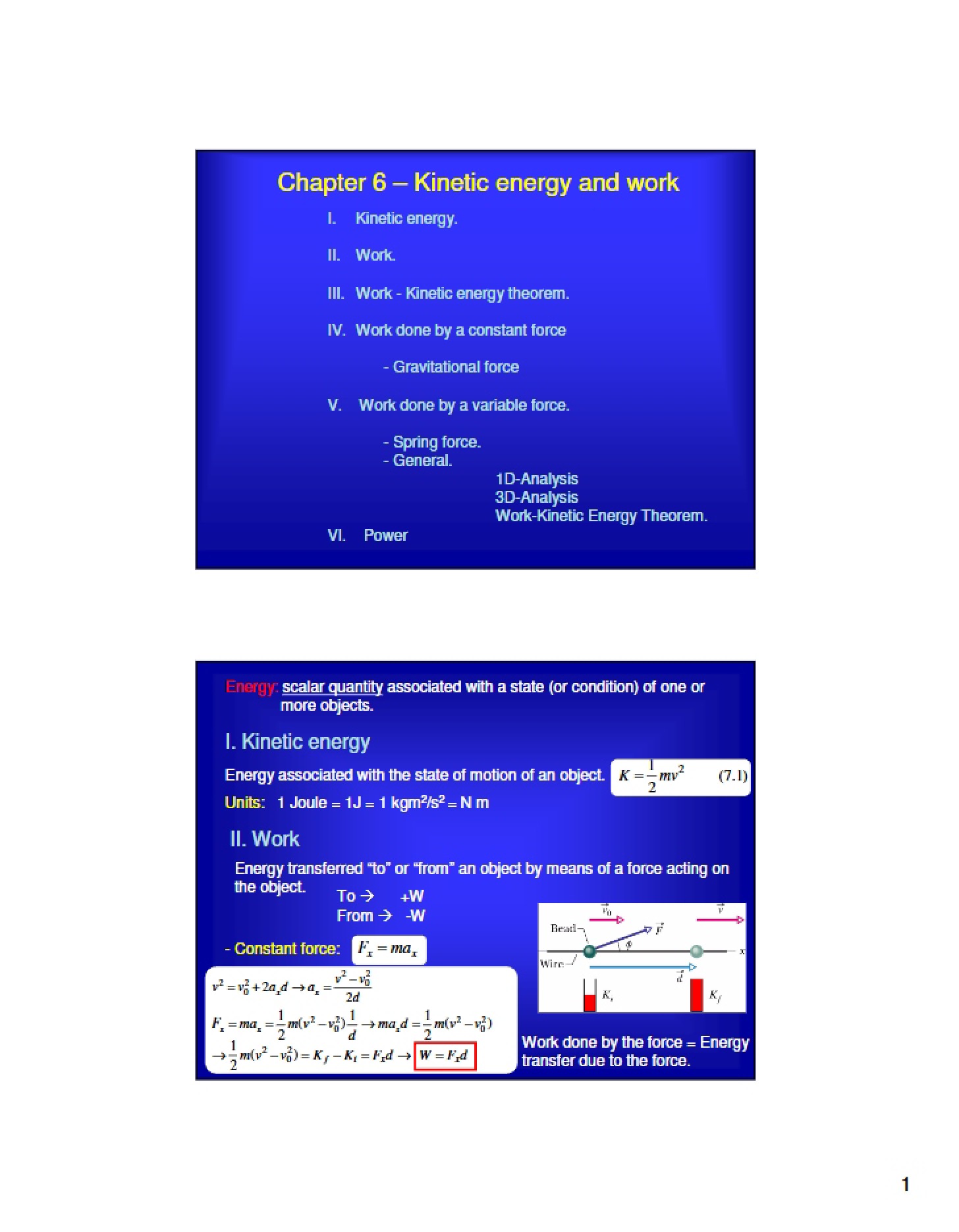 Work and Kinetic Energy