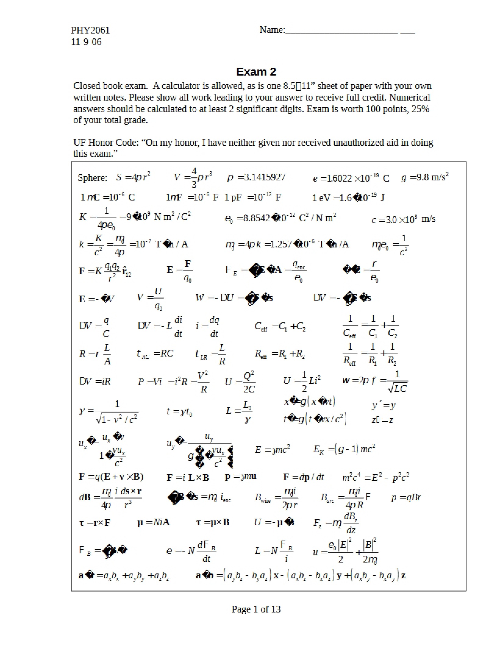 Exam Two Overview