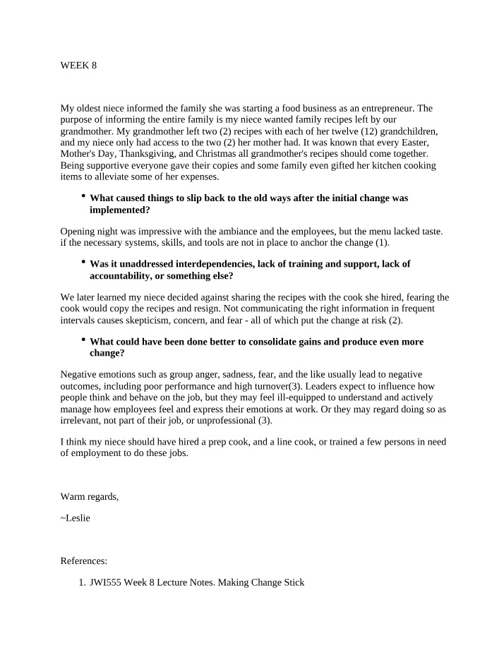 Lecture Notes - JWI555 Week 8