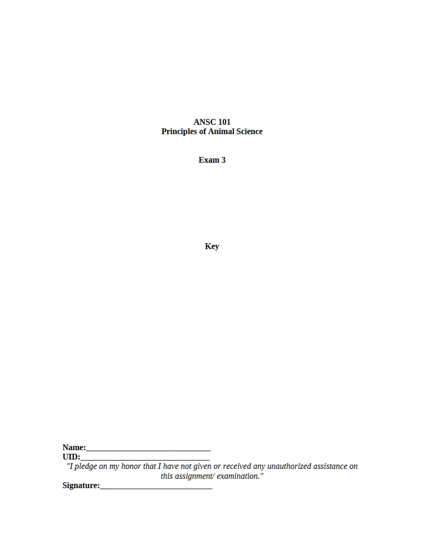 Third Examination