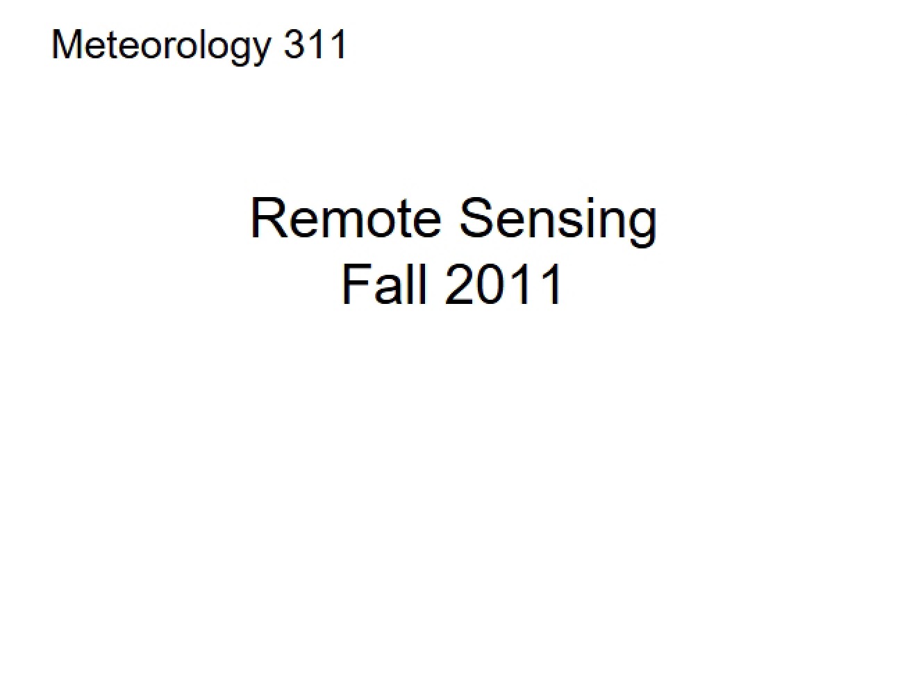 Overview of the Principles of Remote Sensing