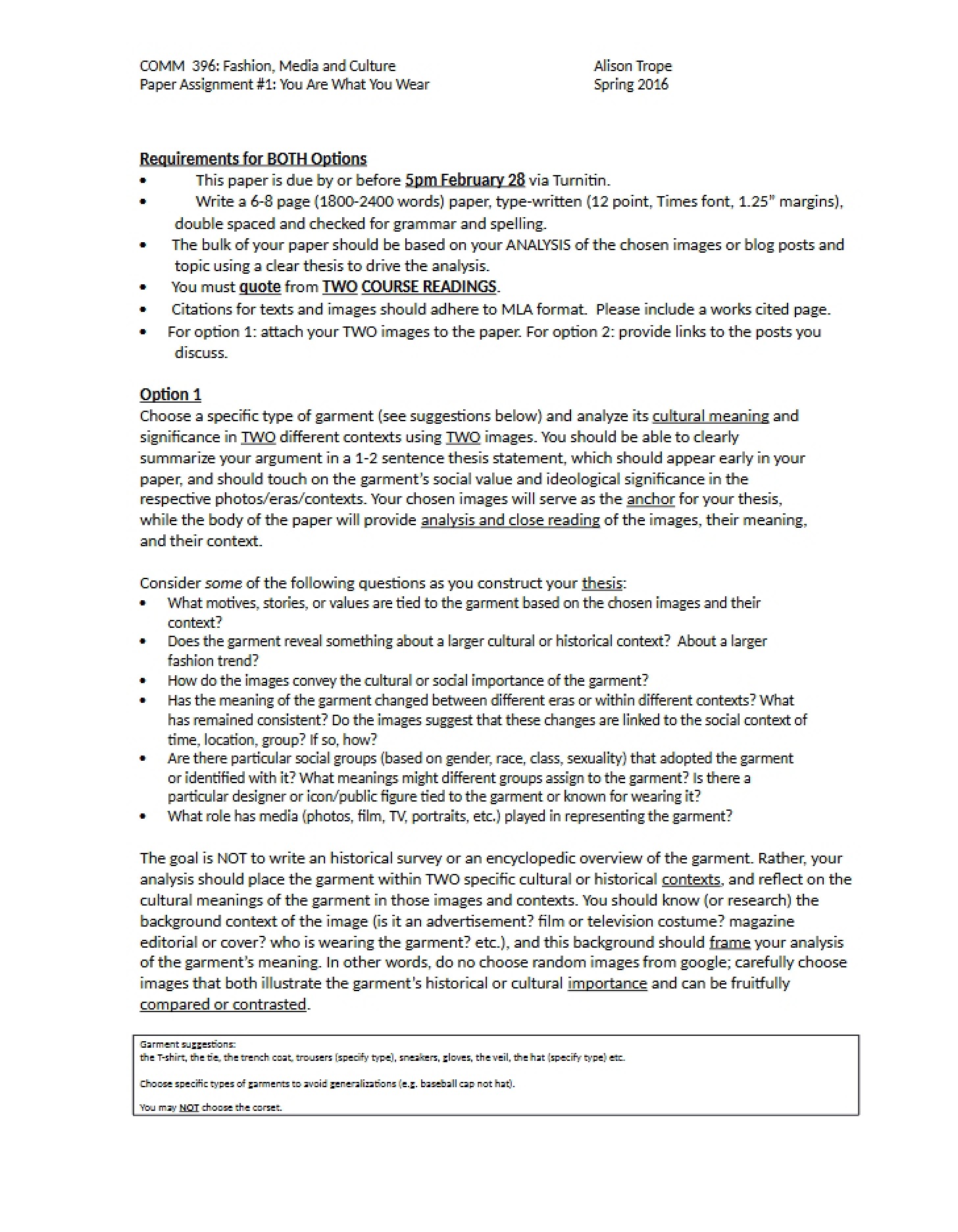 Assignment Paper 1 (Spring 16)