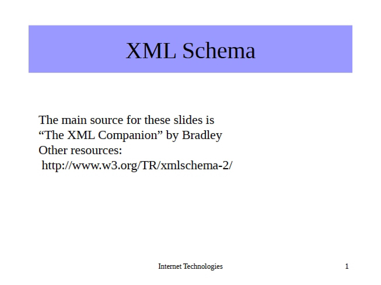Internet Tech Lecture