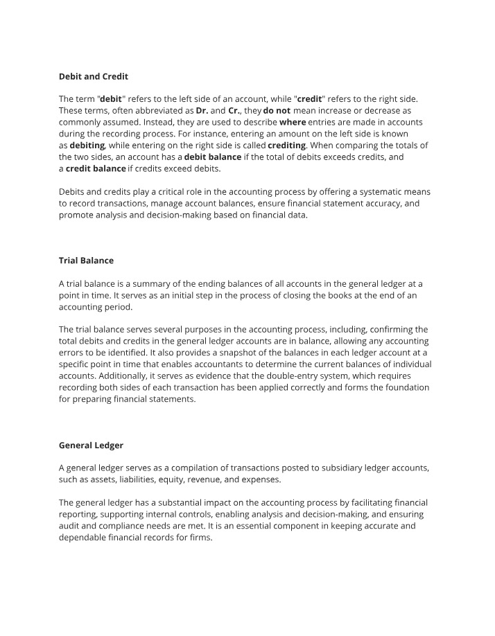 Accounting Basics - Debits and Credits