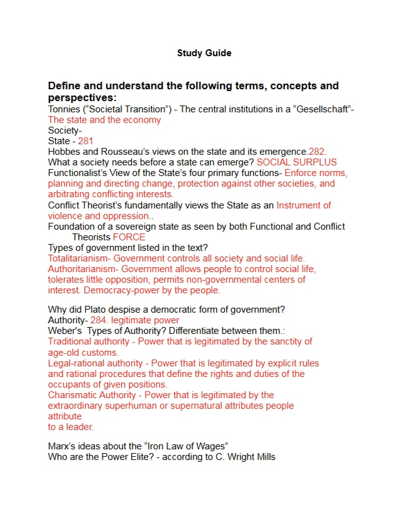 Exam 3 Preparation Guide
