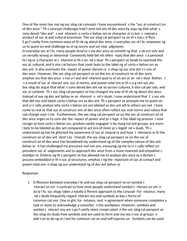 Deviance - A Sociological Perspective