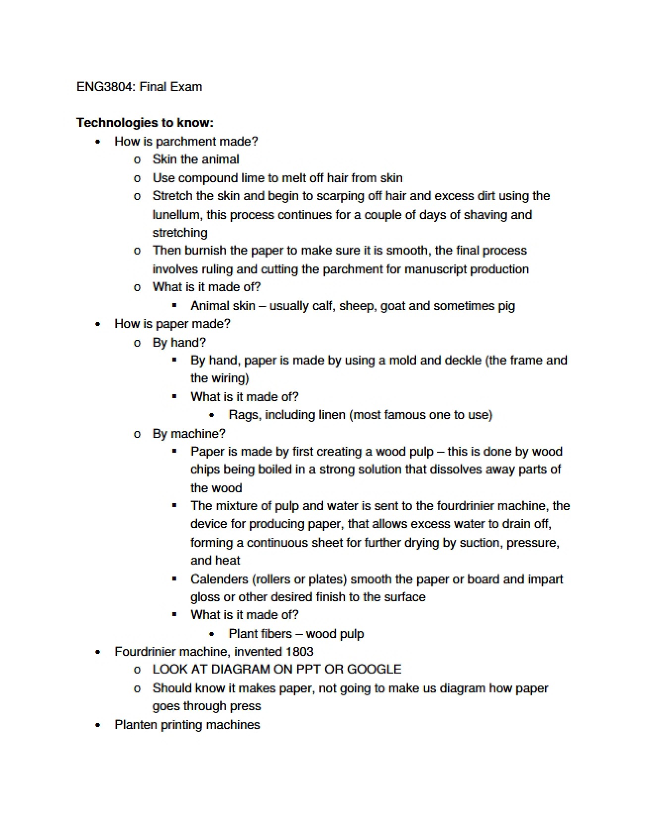 History of Illustrated Texts Final Exam Study Guide