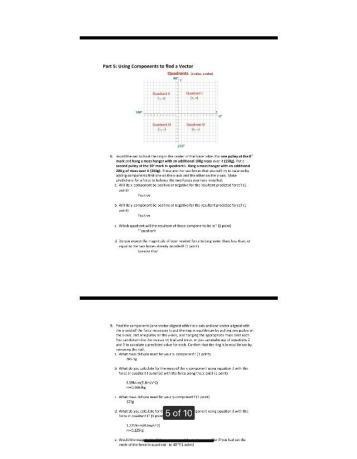 Using Components to Find Equilibrium