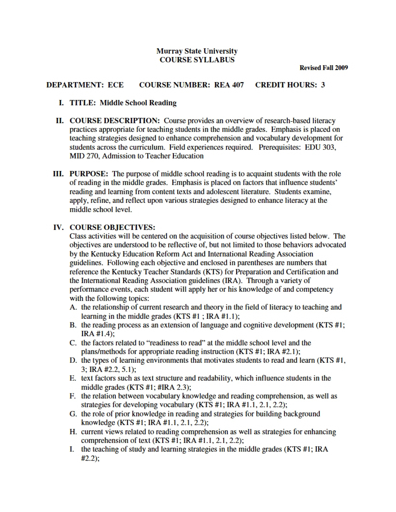 Syllabus - 5 Pages
