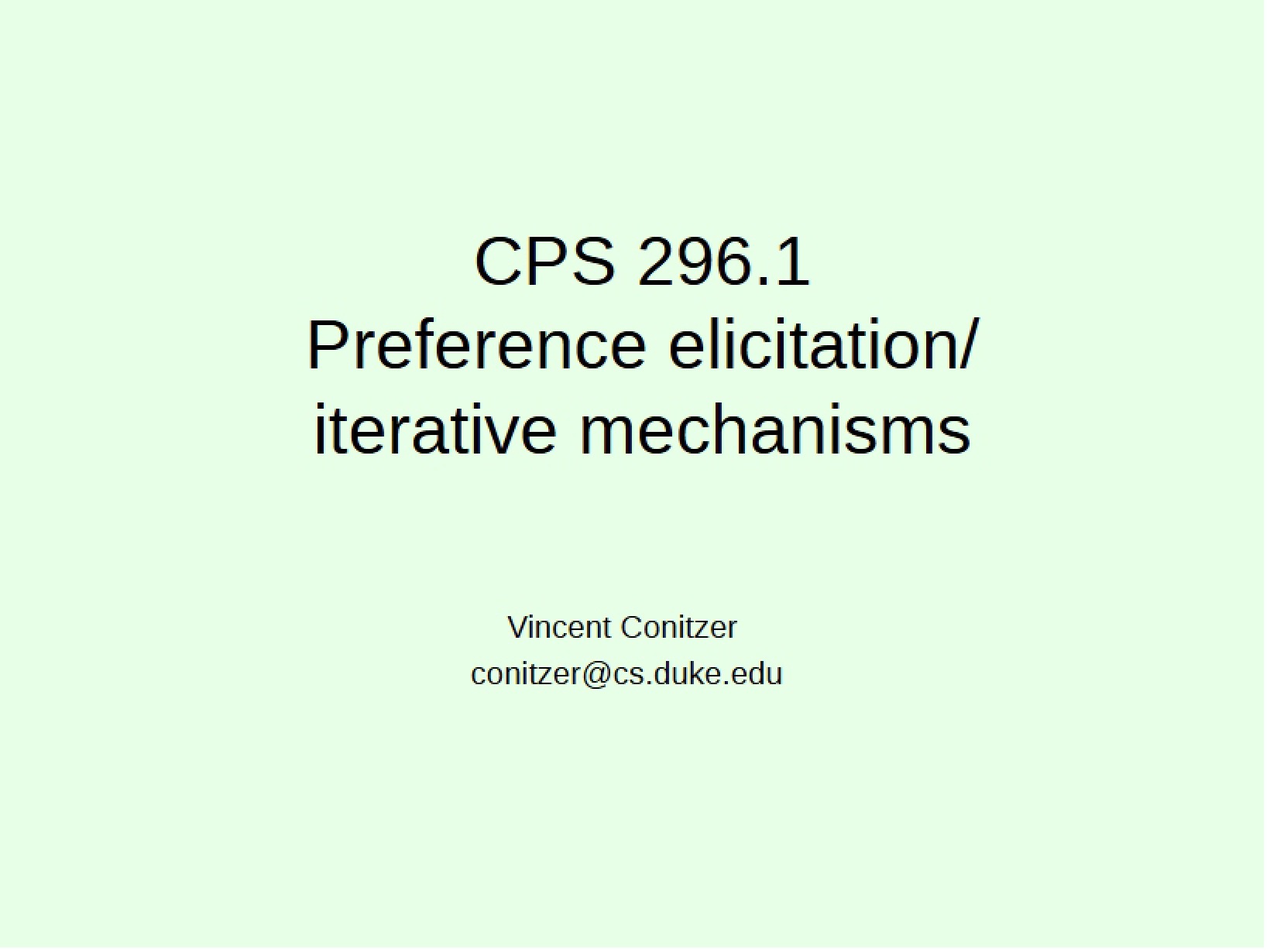 Iterative Mechanisms for Preference Elicitation