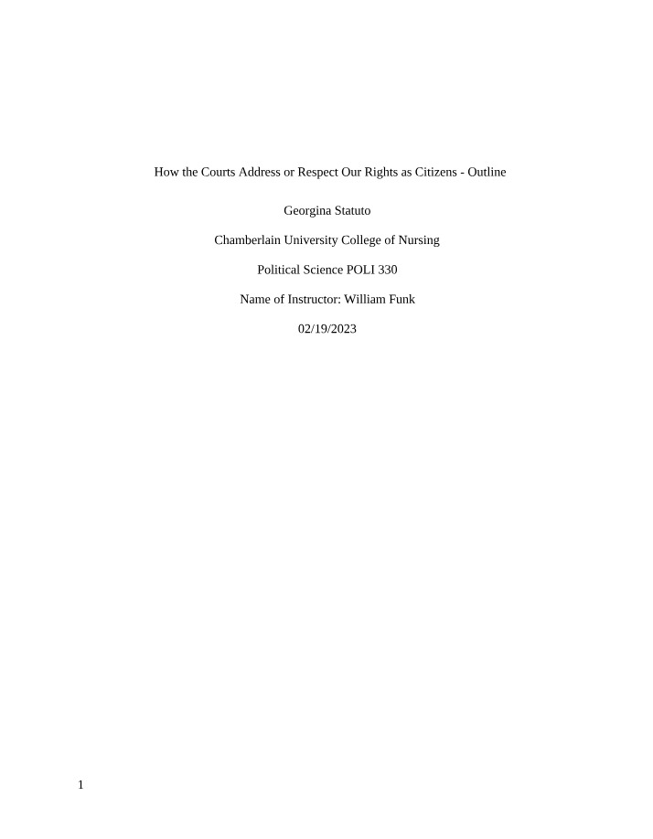 Citizens' Rights and How Courts Address Them