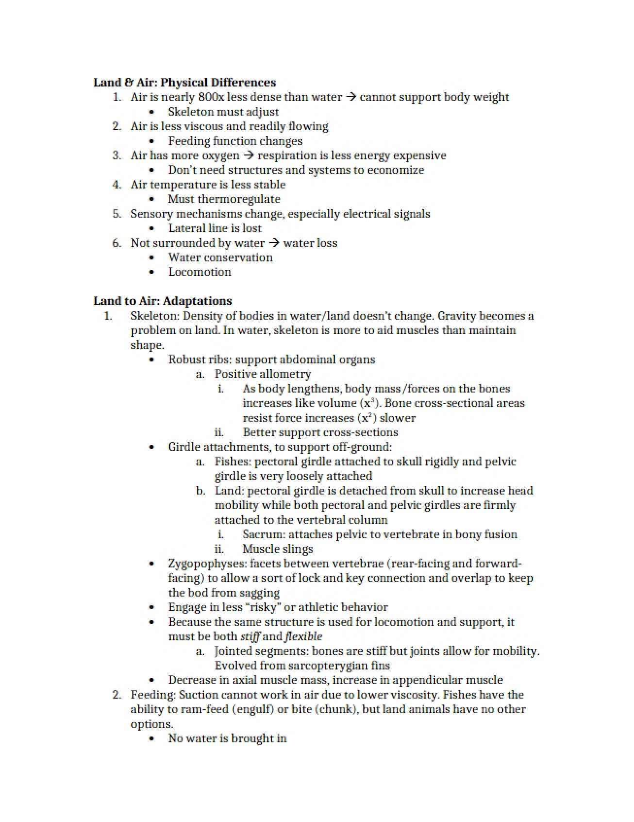 Vertebrate Bio Notes