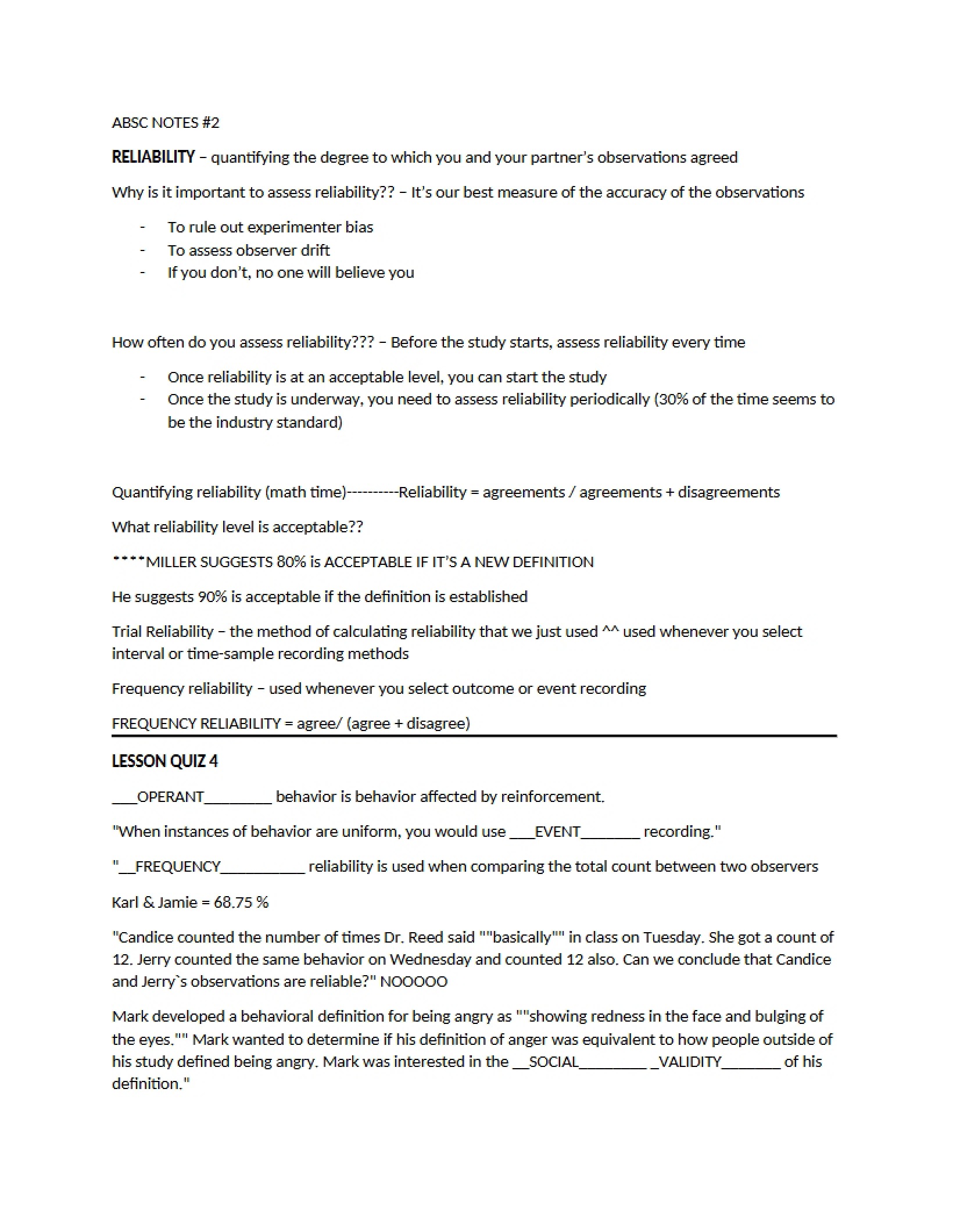 Notes Number Two