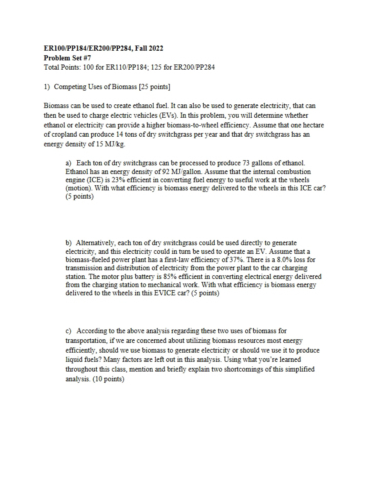 Problem Set Seven