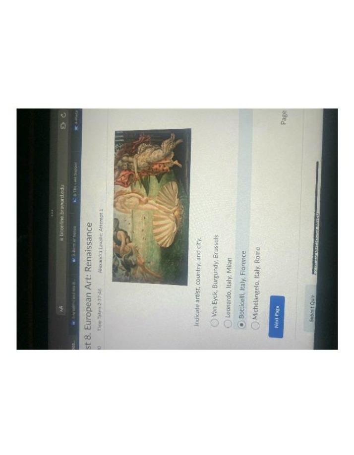 Quiz on European Renaissance Art