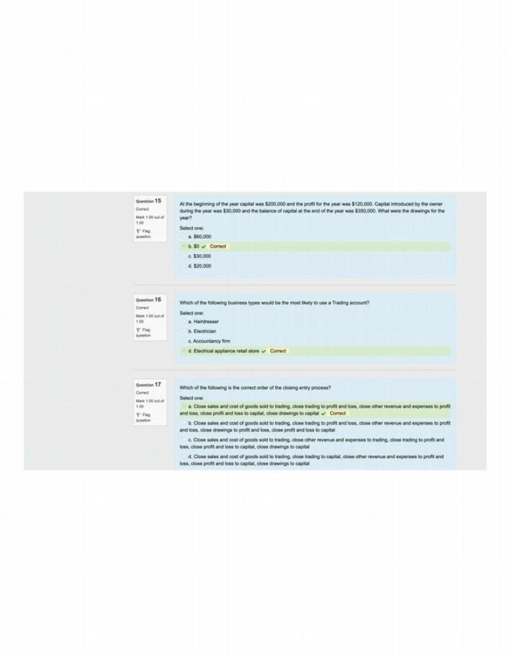 Questions for Accounting