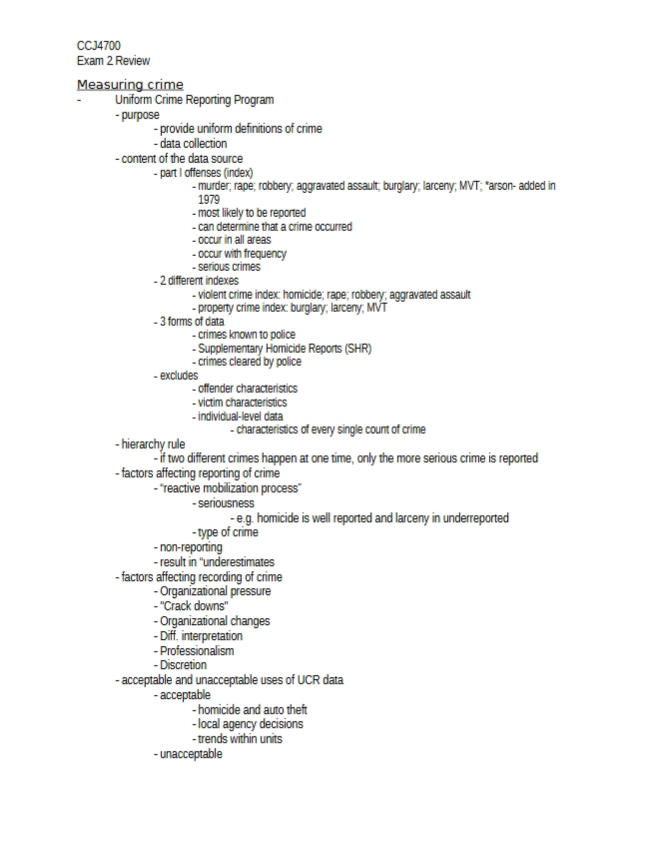 Methods of Measuring Crime