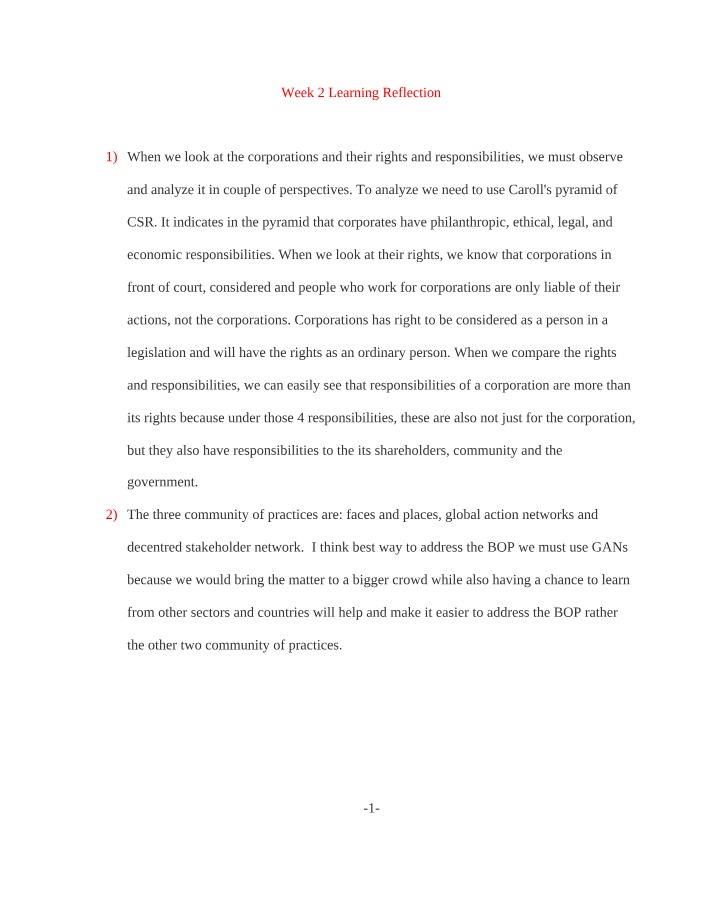 Week 2 Learning Reflection Notes