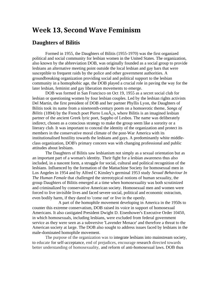 The Rise of Daughters of Bilitis - A Pioneering Lesbian Community