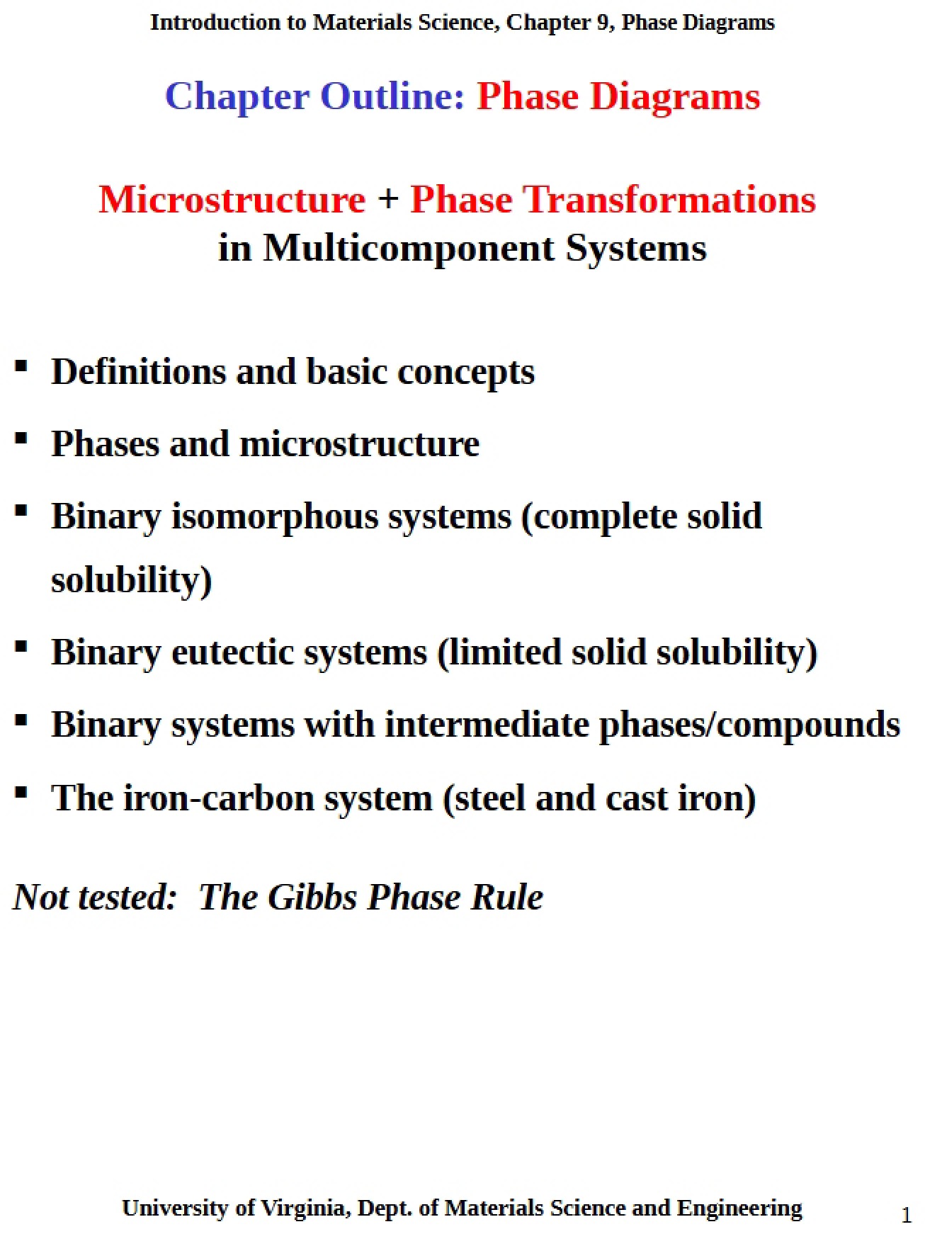 Diagrams of Phases