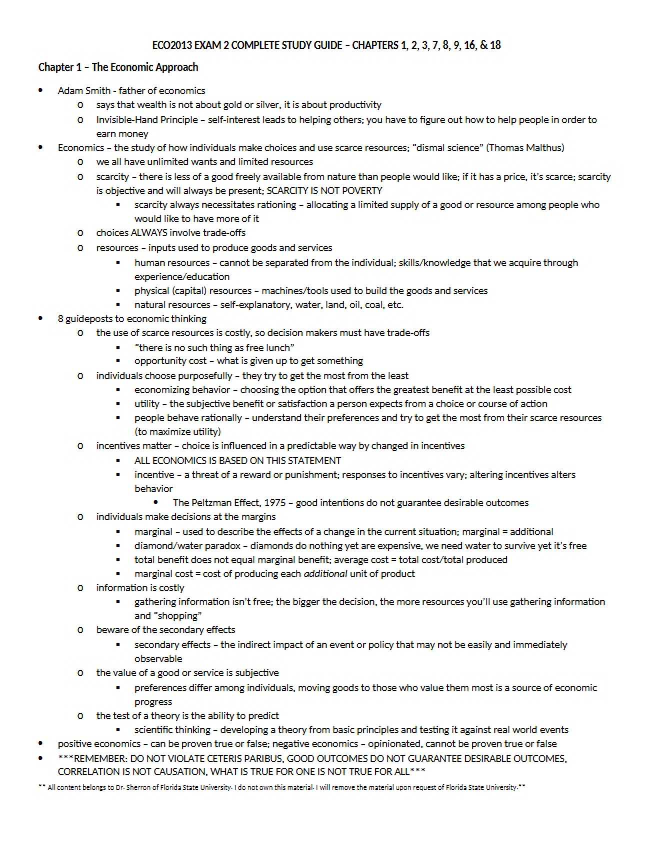 Complete Study Guide for the Second Exam
