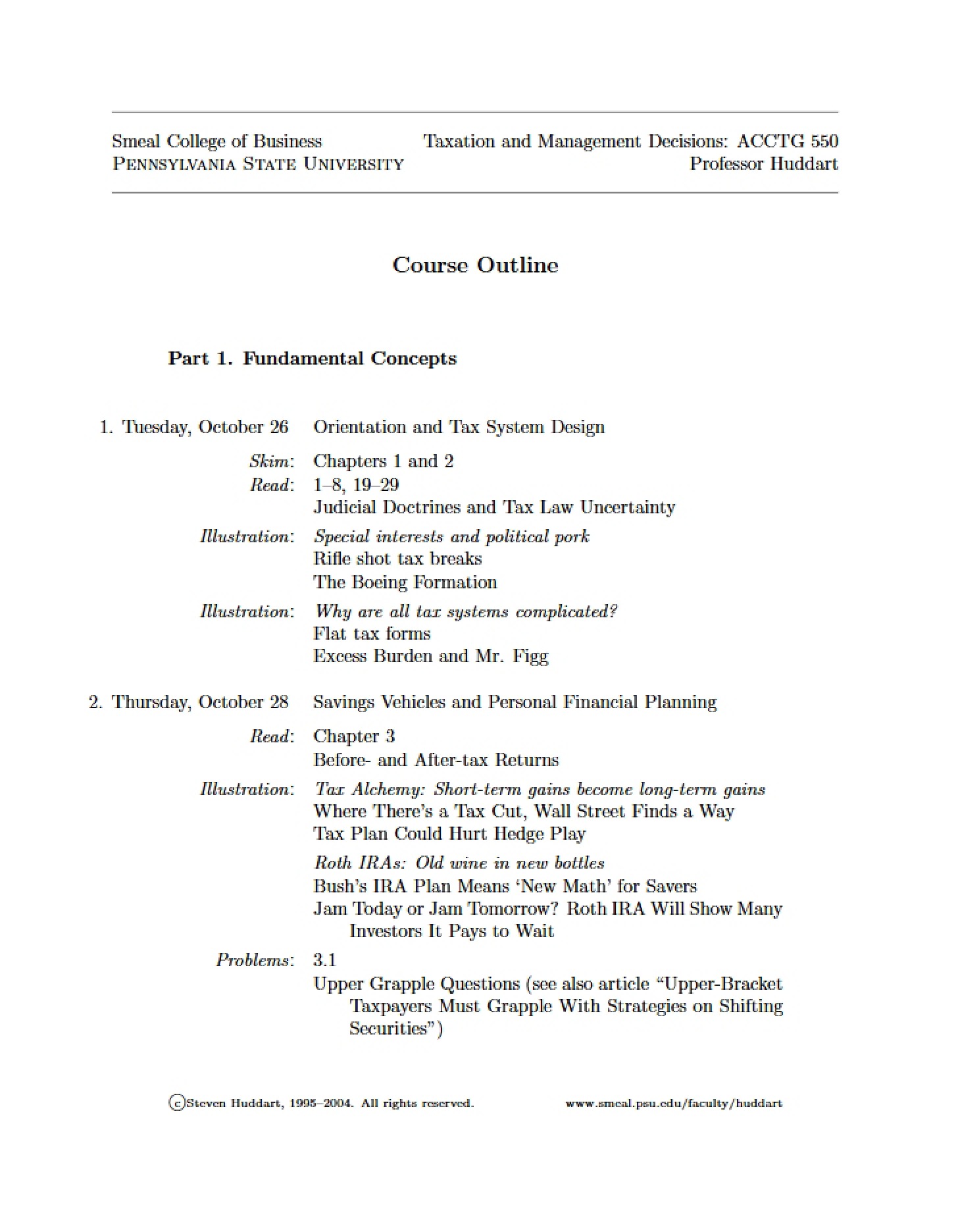 Management Decisions and Taxation