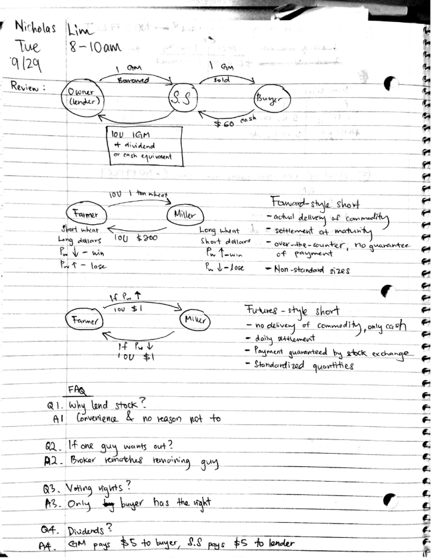 Notes from September 29th