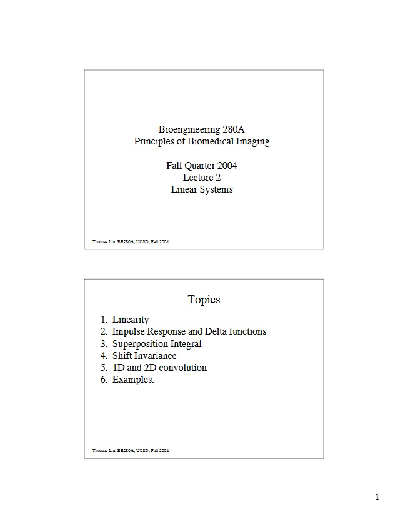 Linear Systems