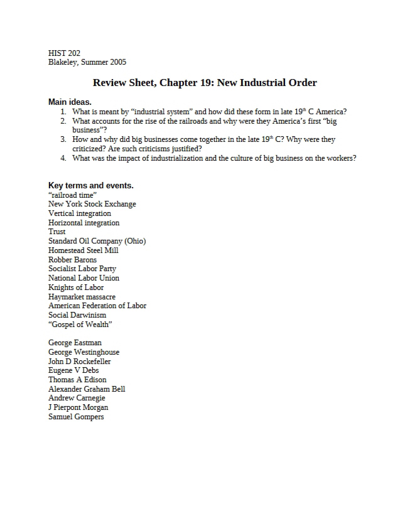 New Industrial Order Review Sheet (Ch 19)