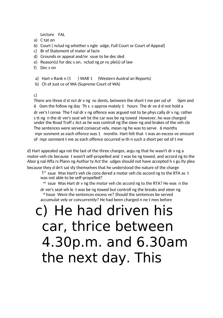 FAL Lecture 2