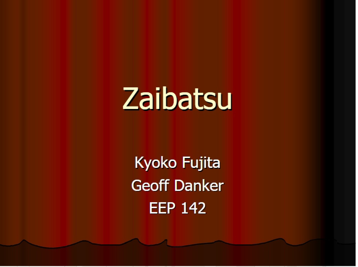 Zaibatsu System